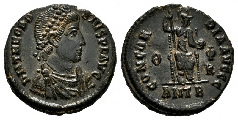 Theodosius I. Centenionalis. 378-383 AD. Antioch. (Ric-IX 47 var). Anv.: D N THE...