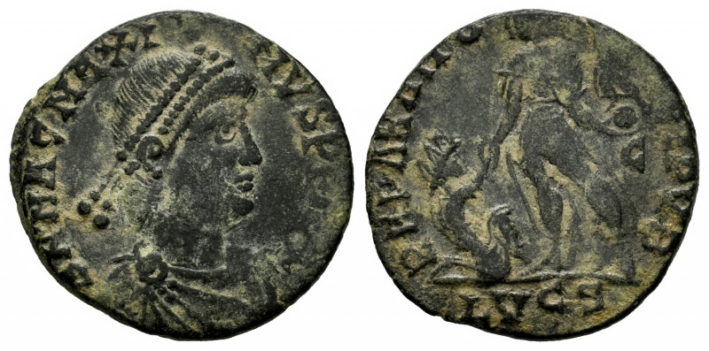 Magnus Maximus. Maiorina. 383-388 AD. Lugdunum. (Ric-32). Anv.: D N MAG MAXIMVS ...