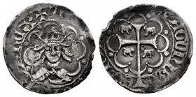 The Crown of Aragon. Alfonso IV (1327-1336). 1/2 real. Mallorca. (Cru C.G-2891). (Cru V.S-841). Ag. 1,52 g. Master of the mint: Llàtzer de Lloscos. Ve...
