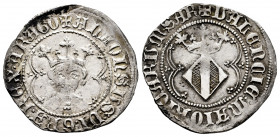 The Crown of Aragon. Alfonso IV (1327-1336). 1 real. Valencia. (Cru C.G-2907d). (Cru V.S-864.2). Anv.: + ALFONSVS : DI : GRA : REX · ARAGO. Rev.: + VA...