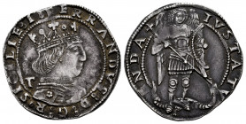 The Crown of Aragon. Ferdinandus I of Napoles (1458-1494). Coronato. Naples. (Cru C.G-3435). (Cru V.S-1022). (Mir-69.2). Ag. 3,95 g. Attractive. Choic...