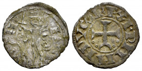 Kingdom of Castille and Leon. Alfonso VIII (1158-1214). Dinero. Toledo. (Bautista-263 var). (MOMECA-28.4A.11). Ve. 0,88 g. Three roundels next to the ...