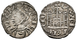 Kingdom of Castille and Leon. Sancho IV (1284-1295). Cornado. Burgos. (Bautista-427). Ve. 0,74 g. B and star above the castle´s towers. Almost XF. Est...