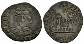 Kingdom of Castille and Leon. Henry IV (1399-1413). Cuartillo. Medina del Campo. (Bautista-1017 var). (Fbm-749 var). Ae. 2,38 g. A very rare variant o...
