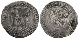 Catholic Kings (1474-1504). 1 real. Segovia. P. (Cal-381). Ag. 3,23 g. Aqueduct and P on reverse. Almost VF. Est...60,00. 

Spanish Description: Fer...
