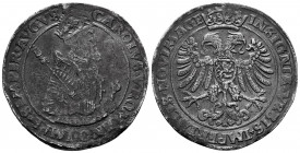 Charles I (1516-1556). 1 thaler. ND. Nimega. (Dav-8543). Ag. 27,94 g. Dark patina. Scarce. Almost VF/VF. Est...200,00. 

Spanish Description: Carlos...