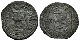 Philip II (1556-1598). Cuartillo. Burgos. (Cal-78 similar). Ve. 3,18 g. Contemporary counterfeit. Some silvering remaining. Choice VF. Est...50,00. 
...