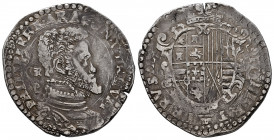 Philip II (1556-1598). 1/2 ducado. Naples. GR / VP. (Tauler-673). (Vti-355). (Mir-171/2). Ag. 14,82 g. VF. Est...300,00. 

Spanish Description: Feli...
