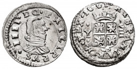 Philip IV (1621-1665). 8 maravedis. 1661. Madrid. Y. (Cal-358). Ae. 2,66 g. Choice VF. Est...100,00. 

Spanish Description: Felipe IV (1621-1665). 8...