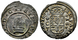Philip IV (1621-1665). 16 maravedis. 1664. Córdoba. TM. (Cal-445). (Jarabo-Sanahuja-M70). Ae. 3,51 g. Choice VF. Est...35,00. 

Spanish Description:...