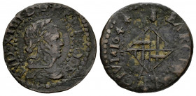 Philip IV (1621-1665). Catalan Revolt (1640 -1652). Seiseno. 1644. Barcelona. (Cal-48). Ae. 3,40 g. Final bust of Louise XIV. Almost VF. Est...30,00. ...