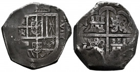 Philip IV (1621-1665). 8 reales. 1632. Sevilla. (R). (Cal-1645). Ag. 27,61 g. Visible date on its basis. Choice F. Est...150,00. 

Spanish Descripti...