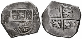 Philip IV (1621-1665). 8 reales. Sevilla. Ag. 27,01 g. Fecha, marca de ceca y ensayador no visibles. F. Est...80,00. 

Spanish Description: Felipe I...