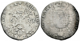 Philip IV (1621-1665). 1/2 patagon. 1633. Bruges. (Vti-763). (Vanhoudt-646). Ag. 13,46 g. Almost VF/Choice F. Est...90,00. 

Spanish Description: Fe...