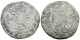 Philip IV (1621-1665). 1/2 patagon. 1629. Maastricht. (Delm-302). Ag. 13,55 g. Scarce. Choice F. Est...65,00. 

Spanish Description: Felipe IV (1621...