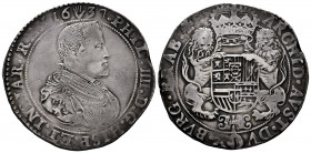 Philip IV (1621-1665). 1 ducaton. 1637. Antwerpen. (Tauler-2898). (Vti-1227). (Vanhoudt-642.AN). Ag. 32,19 g. Toned. Choice VF. Est...250,00. 

Span...