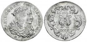Charles II (1665-1700). 1 tari. 1691. Naples. AG/A. (Tauler-3181). (Vti-174). Ag. 4,42 g. Adjustment lines. XF. Est...90,00. 

Spanish Description: ...
