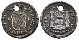 Ferdinand VI (1746-1759). 1/2 real. 1756. Guatemala. (Cal-33). Ag. 1,62 g. Holed. Very scarce. Choice VF/Almost XF. Est...120,00. 

Spanish Descript...