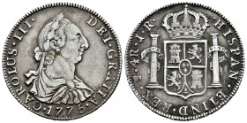 Charles III (1759-1788). 4 reales. 1775. Potosí. JR. (Cal-932). Ag. 13,46 g. Almost VF. Est...90,00. 

Spanish Description: Carlos III (1759-1788). ...