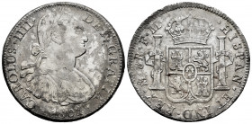 Charles IV (1788-1808). 8 reales. 1801. Mexico. FM. (Cal-970). Ag. 26,89 g. VF/Choice VF. Est...50,00. 

Spanish Description: Carlos IV (1788-1808)....