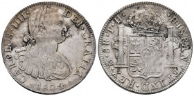 Charles IV (1788-1808). 8 reales. 1804. Mexico. TH. (Cal-980). Ag. 26,86 g. Surface corrosion removed. Almost VF. Est...50,00. 

Spanish Description...