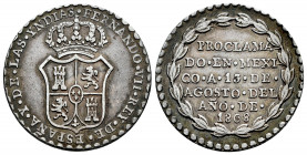 Ferdinand VII (1808-1833). "Proclamation" medal. 1808. Mexico. (H-33). Ag. 6,65 g. Toned. Choice VF. Est...80,00. 

Spanish Description: Fernando VI...
