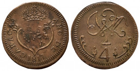 Ferdinand VII (1808-1833). 1/4 real. 1817. Caracas. (Cal-66). Ae. 2,80 g. Small date. Choice VF. Est...85,00. 

Spanish Description: Fernando VII (1...