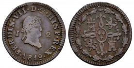 Ferdinand VII (1808-1833). 2 maravedis. 1819. Jubia. (Cal-133). Ae. 2,76 g. VF. Est...30,00. 

Spanish Description: Fernando VII (1808-1833). 2 mara...