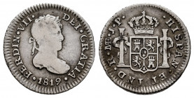 Ferdinand VII (1808-1833). 1/2 real. 1812. Lima. JP. (Cal-362). Ag. 1,74 g. Choice F/Almost VF. Est...50,00. 

Spanish Description: Fernando VII (18...