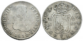 Ferdinand VII (1808-1833). 2 reales. 1812. Cataluña, minted in Mallorca. SF. (Cal-766). Ag. 5,26 g. F/Choice F. Est...30,00. 

Spanish Description: ...