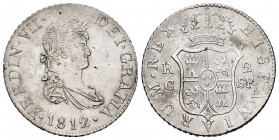 Ferdinand VII (1808-1833). 2 reales. 1812. Cataluña, minted in Mallorca. SF. (Cal-766). Ag. 5,58 g. Minor hairlines. Original luster. XF/Almost XF. Es...
