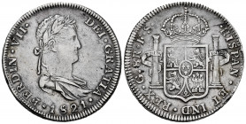Ferdinand VII (1808-1833). 8 reales. 1821. Guadalajara. FS. (Cal-1210). Ag. 26,42 g. Choice VF. Est...140,00. 

Spanish Description: Fernando VII (1...