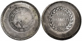 Ferdinand VII (1808-1833). 5 pesetas. 1823. Mallorca. (Cal-1300). Ag. 26,69 g. Legend Y LA CONST. VF. Est...300,00. 

Spanish Description: Fernando ...