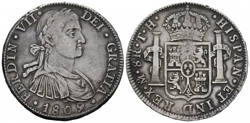 Ferdinand VII (1808-1833). 8 reales. 1809. Mexico. TH. (Cal-1308). Ag. 26,79 g. ...