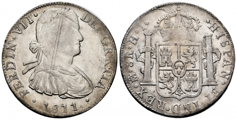 Ferdinand VII (1808-1833). 8 reales. 1811. Mexico. HJ. (Cal-1317). Ag. 26,99 g. ...