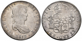 Ferdinand VII (1808-1833). 8 reales. 1813. Mexico. JJ. (Cal-1323). Ag. 26,85 g. Almost VF. Est...70,00. 

Spanish Description: Fernando VII (1808-18...