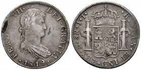 Ferdinand VII (1808-1833). 8 reales. 1819. Mexico. JJ. (Cal-1334). Ag. 26,90 g. Striking defect on obverse. Toned. VF. Est...90,00. 

Spanish Descri...