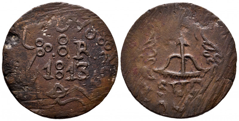 Ferdinand VII (1808-1833). 8 reales. 1813. Oaxaca. Morelos. (Cal-1343). (Km-234)...