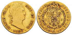 Ferdinand VII (1808-1833). 2 escudos. 1826. Madrid. AJ. (Cal-1632). Au. 6,70 g. Almost VF. Est...420,00. 

Spanish Description: Fernando VII (1808-1...