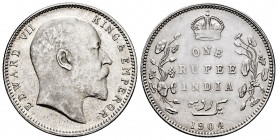 British India. Edward VII. 1 rupee. 1904. Calcutta. (Km-508). Ag. 11,68 g. Almost XF. Est...65,00. 

Spanish Description: India Británica. Edward VI...
