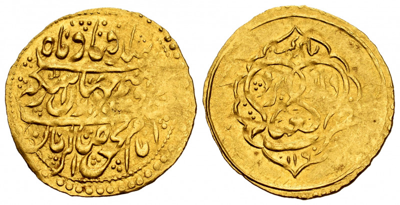 Iran. 1/4 muhr. 1190 H. Dinastía Zaus - Karim Khan. (Km-525). Au. 2,73 g. Choice...