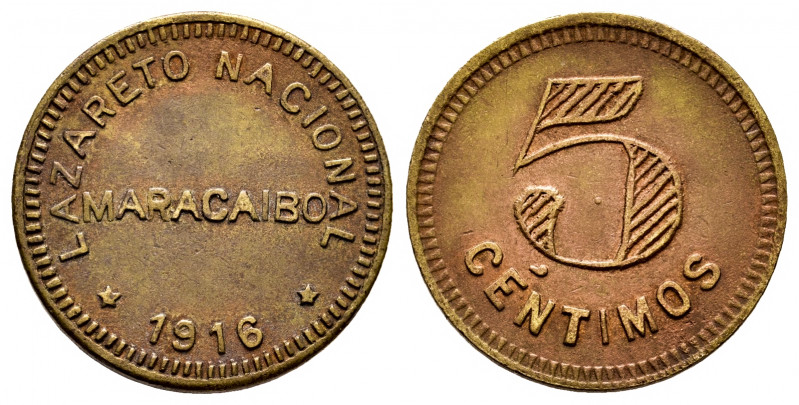 Venezuela. Maracaibo. Lazareto Nacional. 5 centimos. 1916. (Km-L19). Ln. 3,00 g....