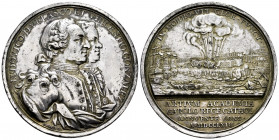 Charles III (1759-1788). Medal. 1763. (Vives-44). (Vq-14101). Ag. 51,19 g. Defence of the Morro Castle in "La Habana". LVDOVICO DE VELASCO ET VINCENTI...