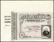 25 pesetas. 1911. Banco de Valls. (Ruiz y Alentorn unlisted). October 1, D. Pablo de Baldrich. Series A. In lilac. With matrix and upper and lower mar...