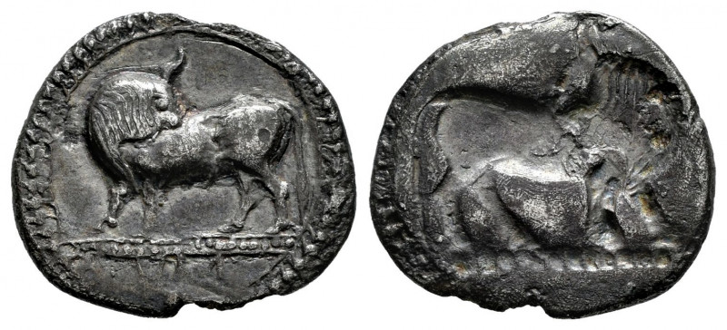 Lucania. Sybaris. 1/3 Stater (1/3 Nomos). 550-510 BC. (HN Italy-1736). Anv.: Bul...