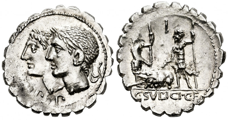 Sulpicius. C. Sulpicius C.f. Denarius. 106 BC. Rome. (Ffc-1133). (Craw-312/1a). ...