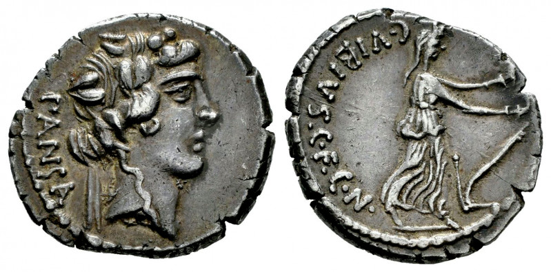 Vibius. C. Vibius C.f.C.n. Pansa. Denarius. 48 BC. Rome. (Ffc-1216). (Craw-440/2...