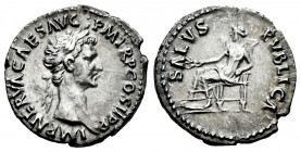 Nerva. Denarius. 96 AD. Rome. (Ric-9). (Bmcre-19). (Rsc-132). Anv.: IMP NERVA CAES AVG P M TR P COS II P P, laureate head right. Rev.: SALVS PVBLICA, ...