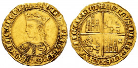 Kingdom of Castille and Leon. Pedro I (1350-1368). Dobla of 35 maravedis. Sevilla. (Bautista-512.4). (Imperatrix-P1:10.20). (Tauler-76 var). Anv.: + P...