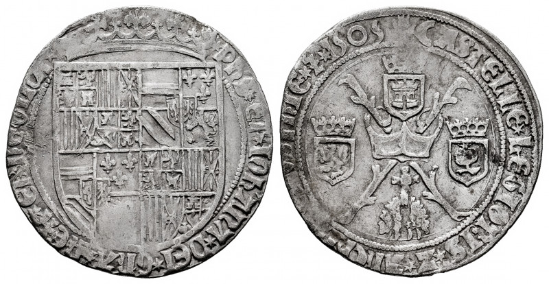 Philip I and Joanna (1504-1506). 1 real. 1505. Antwerpen. (Tauler-35). (Vti-3). ...